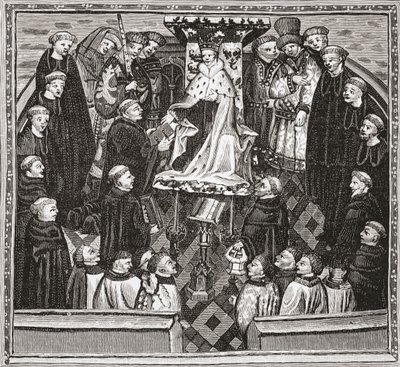 Lydgate presentando su libro al Rey Enrique V, de 