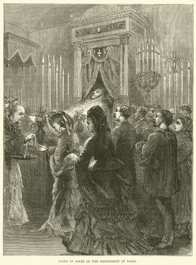 Capilla ardiente del arzobispo de París, 1871 de English School