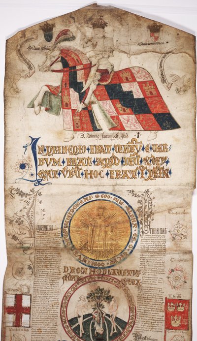 MS Lewis E 201 sección 1, Crónica de la Historia del Mundo desde la Creación hasta Woden, con una Genealogía de Eduardo IV, c.1461 de English School