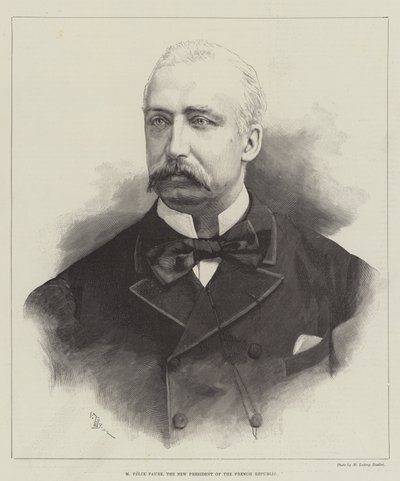 M Félix Faure, el nuevo presidente de la República Francesa (grabado) de English School