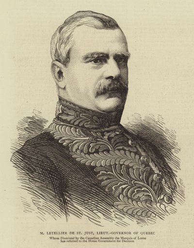 M Letellier de St Just, teniente-gobernador de Quebec de English School