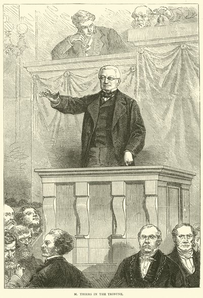 M Thiers en la tribuna, 1871 de English School