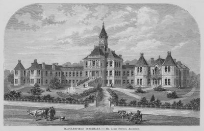 Infirmary de Macclesfield (grabado) de English School
