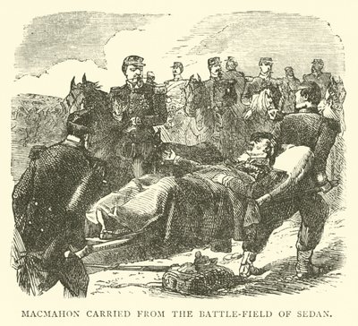 Macmahon llevado del campo de batalla de Sedan, septiembre 1870 de English School