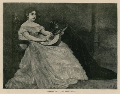 Madame Adelina Patti, cantante de ópera, como Desdémona de English School