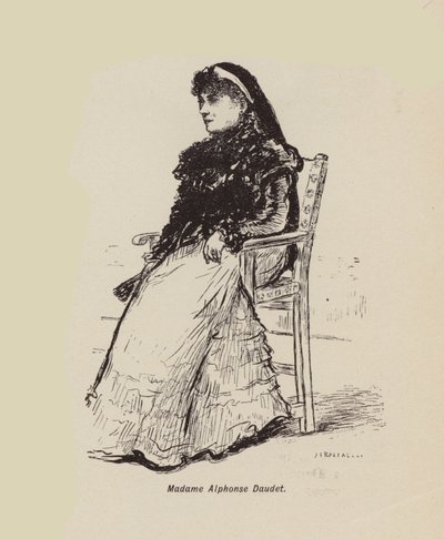 Madame Alphonse Daudet (litografía) de English School
