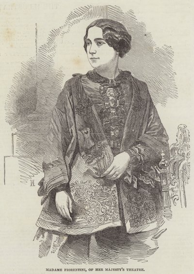 Madame Fiorentini, del Teatro de Su Majestad (grabado) de English School