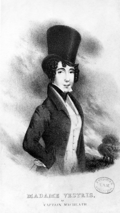 Madame Vestris como Capitán MacHeath, 1833 de English School