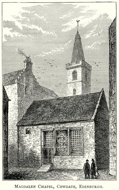 Magdalen Chapel, Cowgate, Edimburgo (grabado) de English School
