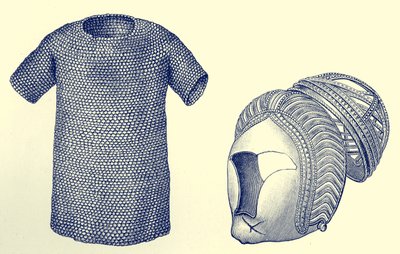 Mailcoat y casco de plata, antes de 450 d.C., de 