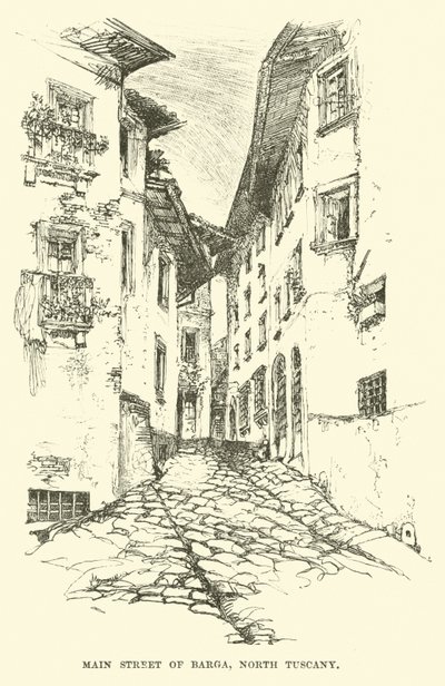 Calle principal de Barga, Norte de Toscana de English School