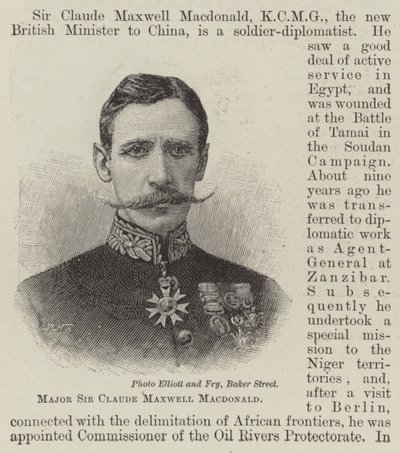 Sir Claude Maxwell Macdonald (grabado) de English School