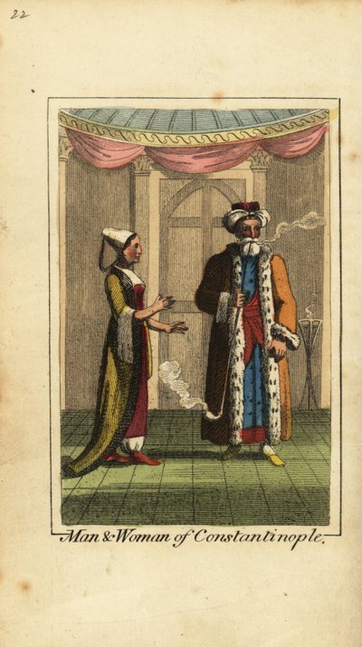 Hombre y mujer de Constantinopla, Imperio Otomano de English School
