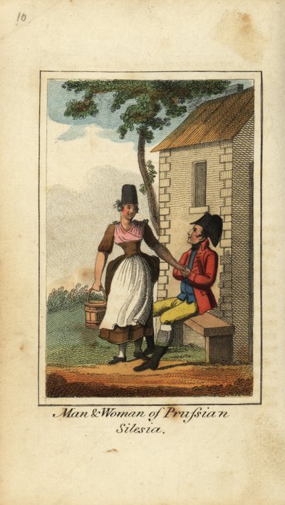 Hombre y mujer de Silesia prusiana de English School