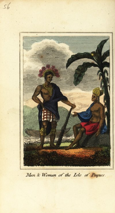 Hombre y mujer de la Isla de Pascua de English School