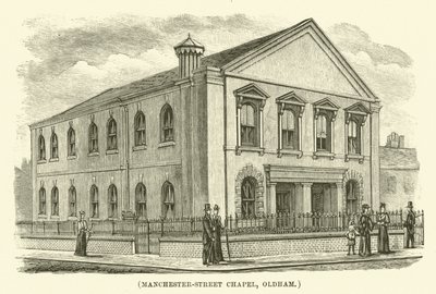 Capilla de Manchester-Street, Oldham (grabado) de English School
