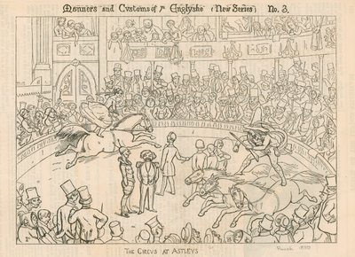 Modales y Costumbres de los Ingleses: El Circo en Astley (Anfiteatro de Astley), Londres de English School