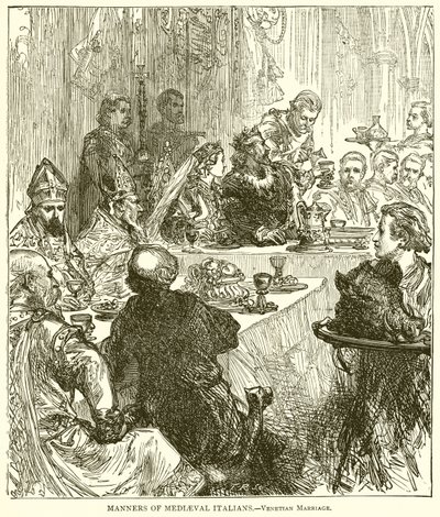 Costumbres de los italianos medievales: Matrimonio veneciano de English School