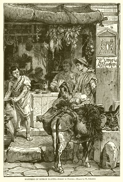 Modales de los esclavos romanos.--Calle en Pompeya de English School