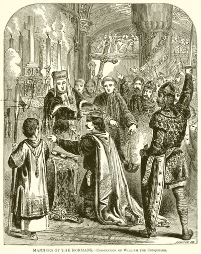 Costumbres de los normandos.--Coronación de Guillermo el Conquistador de English School