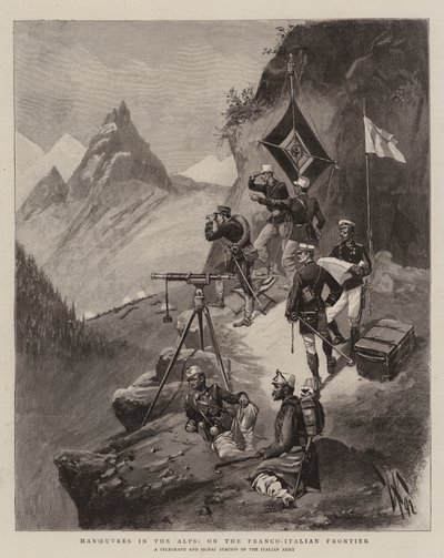 Maniobras en los Alpes, en la frontera franco-italiana de English School