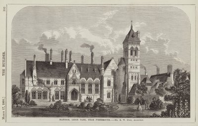Mansión, Leigh Park, cerca de Portsmouth, Sr. R W Drew, Arquitecto de English School