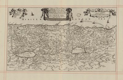 Mapa de Canaán o Tierra Santa (grabado) de English School
