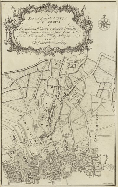 Mapa de Islington, Clerkenwell, Holborn y Finsbury de English School