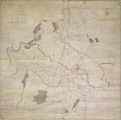 Mapa de Leeds, levantado por John Tuke de English School