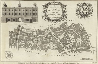 Mapa del distrito de Lime Street, Londres de English School