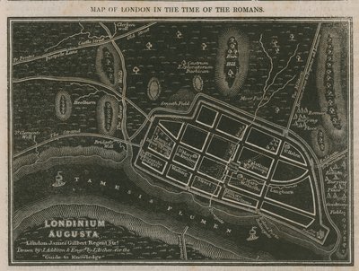 Mapa de Londres en la época de los romanos de English School
