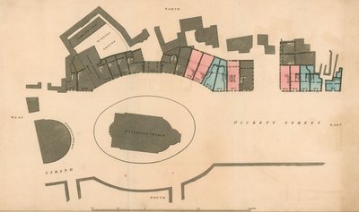 Mapa de Pickett Street y The Strand, Londres de English School