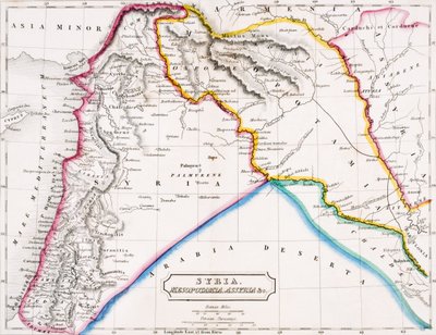 Mapa de Siria, Mesopotamia, Asiria, etc., de 