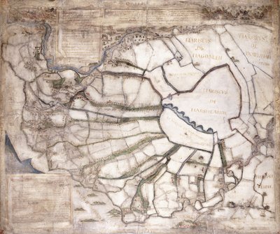 Mapa de los Siete Municipios de Marismas, después de 1581 de English School