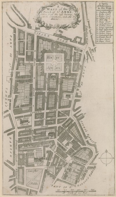 Mapa de la parroquia de Santa Ana de English School