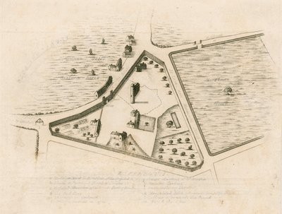 Mapa de la parroquia de St Giles en el Campo, Londres de English School