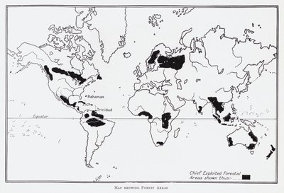 Mapa que muestra áreas forestales de English School