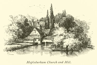 Iglesia y molino de Mapledurham de English School