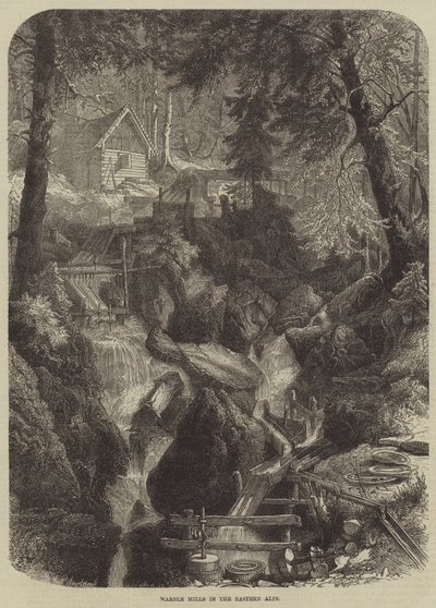 Molinos de mármol en los Alpes Orientales de English School