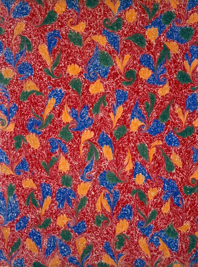 Papel marmoleado, 1950s de English School