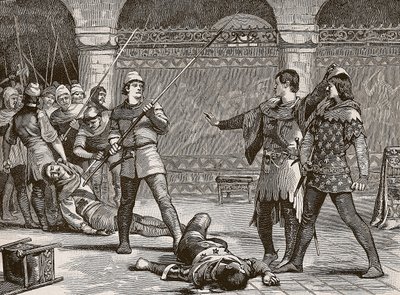 Marcel y el Delfín de Francia, ilustración de Cassells Illustrated History of England de English School
