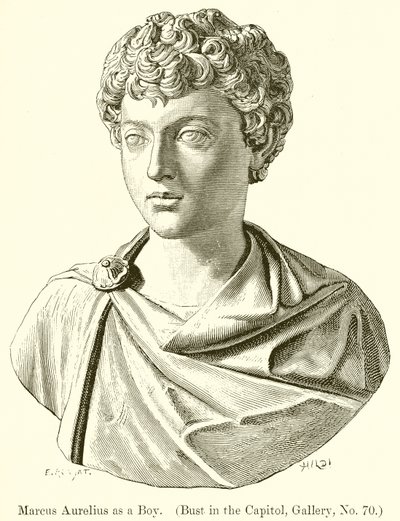 Marco Aurelio como Niño. (Busto en el Capitolio, Galería, No. 70) de English School