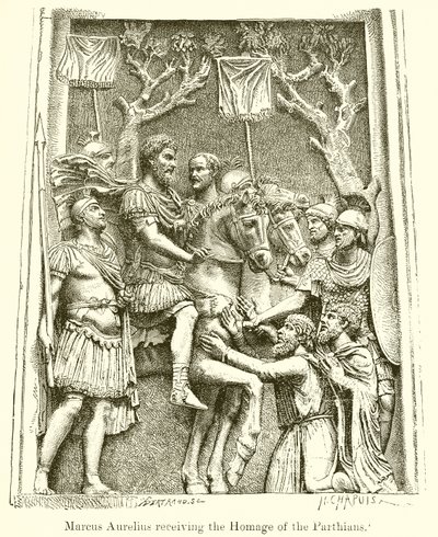 Marco Aurelio recibiendo el Homenaje de los Partos de English School