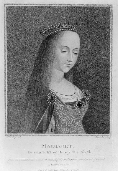 Margarita de Anjou, según una pintura antigua en la colección del Muy Honorable el Conde de Oxford, 1792 de English School