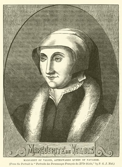 Margarita de Valois, después Reina de Navarra (grabado) de English School