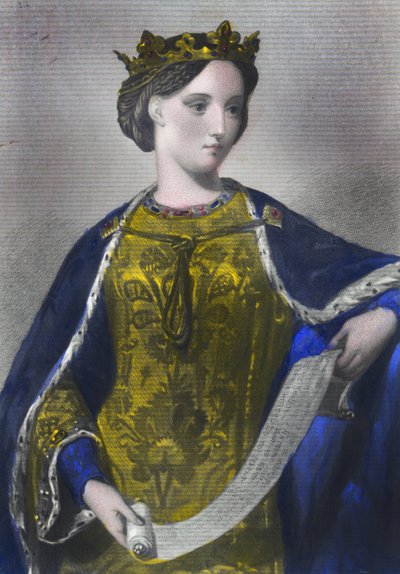 Margarita de Francia, Reina de Eduardo I, impreso por Henry G. Bohn, Londres, 1856 de English School