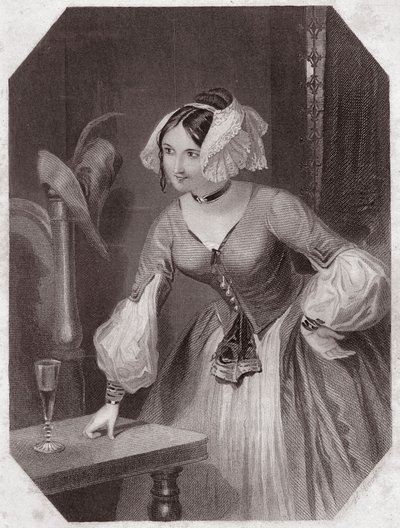 María (Noche de Reyes) - en - “Galería de Mujeres de Shakespeare, colección de cuarenta y cinco retratos serios por artistas londinenses tempranos, enriquecidos con notas críticas y literarias” circa 1838 de English School