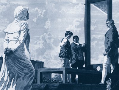 María Antonieta acercándose a la guillotina de English School
