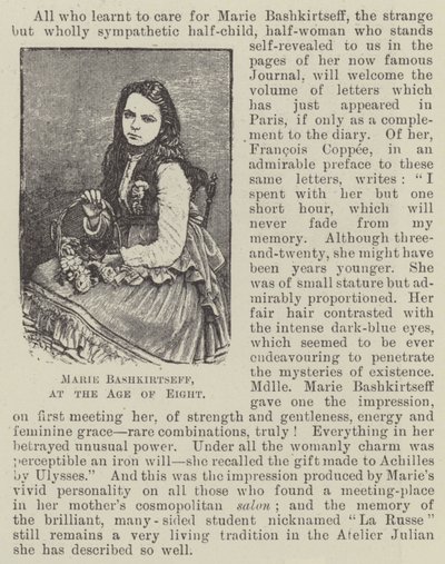 Marie Bashkirtseff, a la Edad de Ocho Años de English School