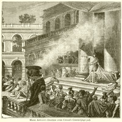 Oración de Marco Antonio sobre el cadáver de César de English School